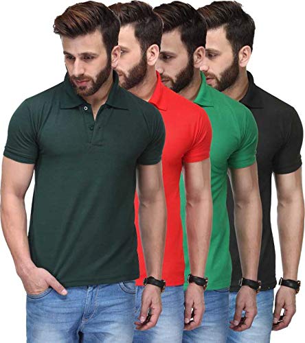 Image of T.N.X Men's Regular Fit Polos (Pack of 4)
