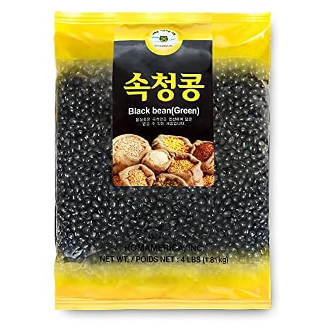 ROM AMERICA Korean Black Beans with Green Kernels 속청콩 - Vegan, Vegetarian, Gluten Free Healthy Superfood - 4 Pound (Pack of 1) Cover
