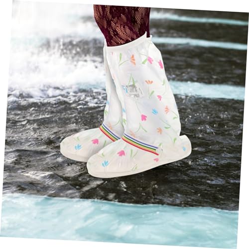 Abaodam par cubre zapatos reutilizables, protector impermeable con suela gruesa para deportes miniatura 3