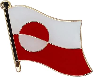 Greenland Flag Die-struck Metal Single Lapel Pin