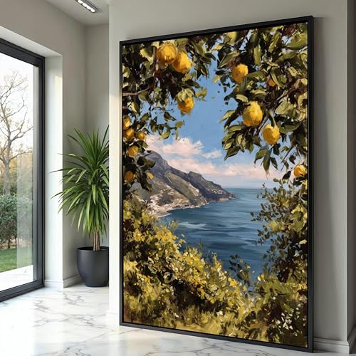 Toile Côte Méditerranéenne 50x75cm pour sublimer votre salon ensoleillé