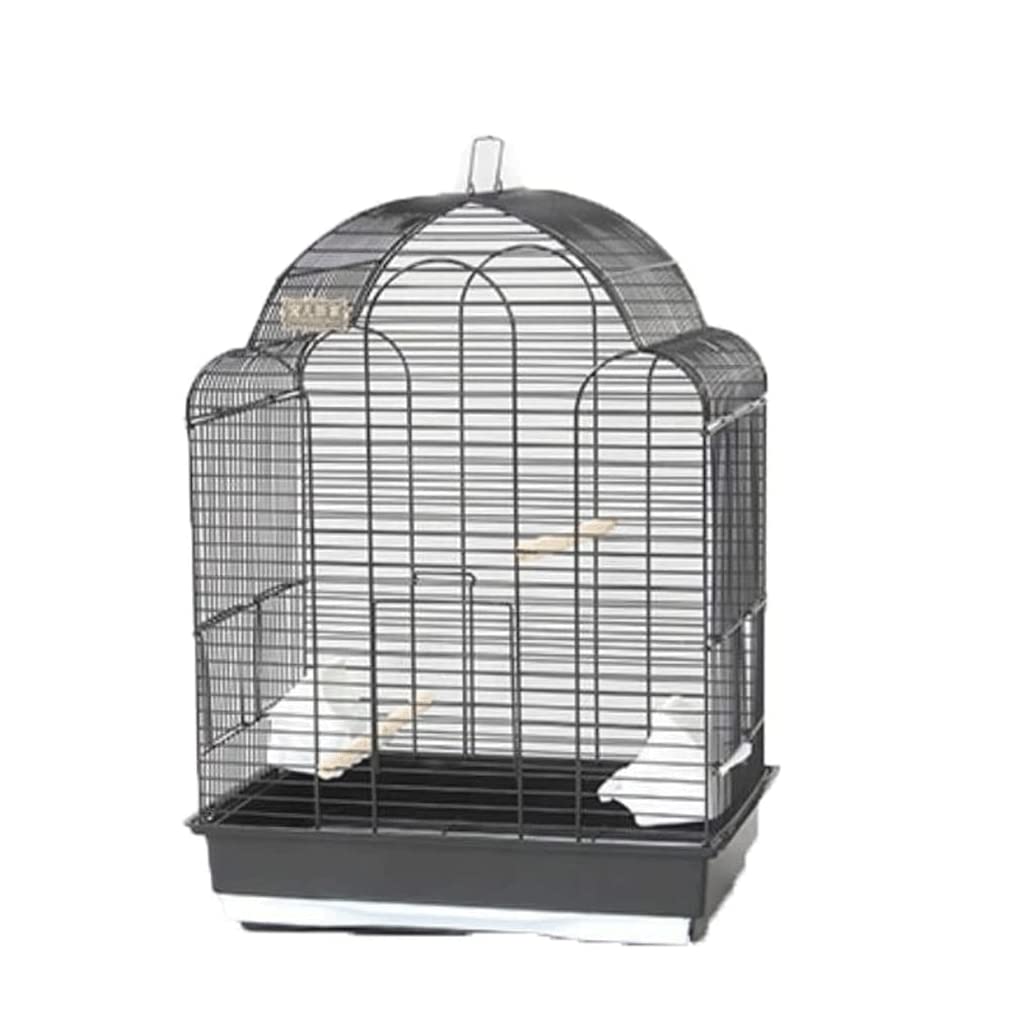 Vogelkäfig, Vogelkäfig, Vintage-Vogelkäfig, großes Metall-Vogelhaus, luxuriös, großer Vogelkäfig, Schmiedeeisen, Vogelkäfig, Outdoor-Vogelhaus, Träger (Schwarz A)