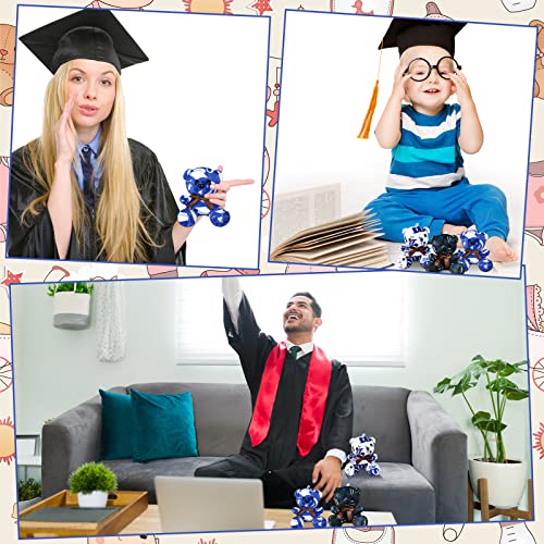 18 Pcs Graduation Bears Gifts 2023 Mini Stuffed Animals Toy Bulk Small Plush Bear 4 Inch With Grad Cap For Her Him Kids Kindergarten College High School Graduation Party Favors (Elegant Style) #TOP4