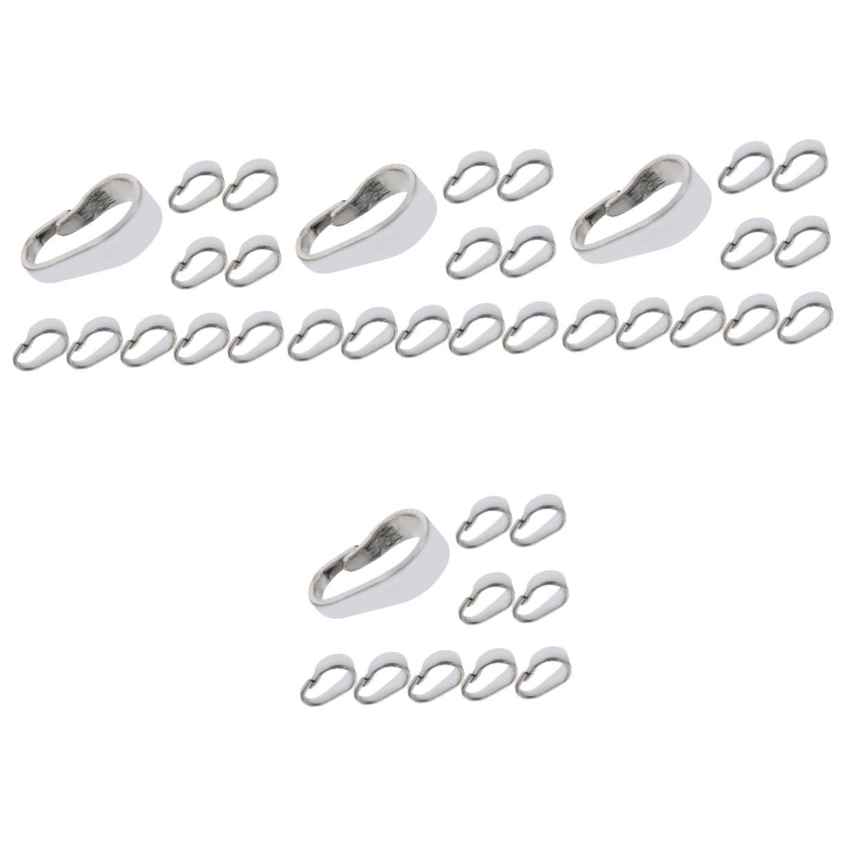 Operitacx 40piezas Conectores De Colgantes Para Joyería Diy Enganches De Pinch Clip Accesorios Para Fabricación De Collares y Pulseras