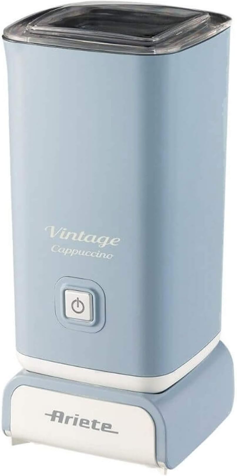 Ariete 2878 Vintage Milk Frother for Cappuccino, Tea, Hot and Cold Chocolate, Instant Drinks, 500 Watts, Pastel Light Blue Colour