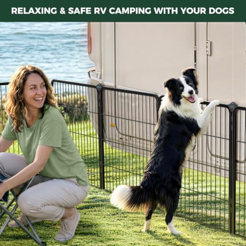 Image of FXW Instant Dog Playpen with RV Protector Balls for RV Camping Outdoor Yard