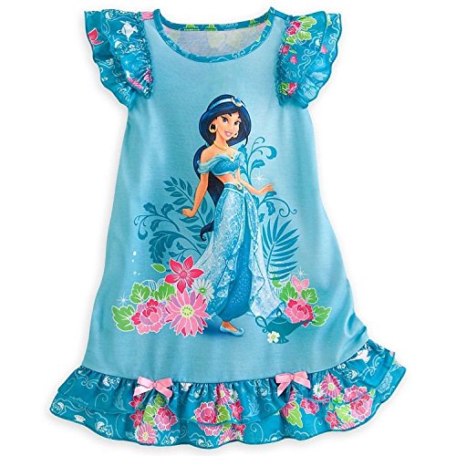 Disney Store Princess Jasmine Girl Short Sleeve Nightgown Pajama Size 7/8 #TOP25
