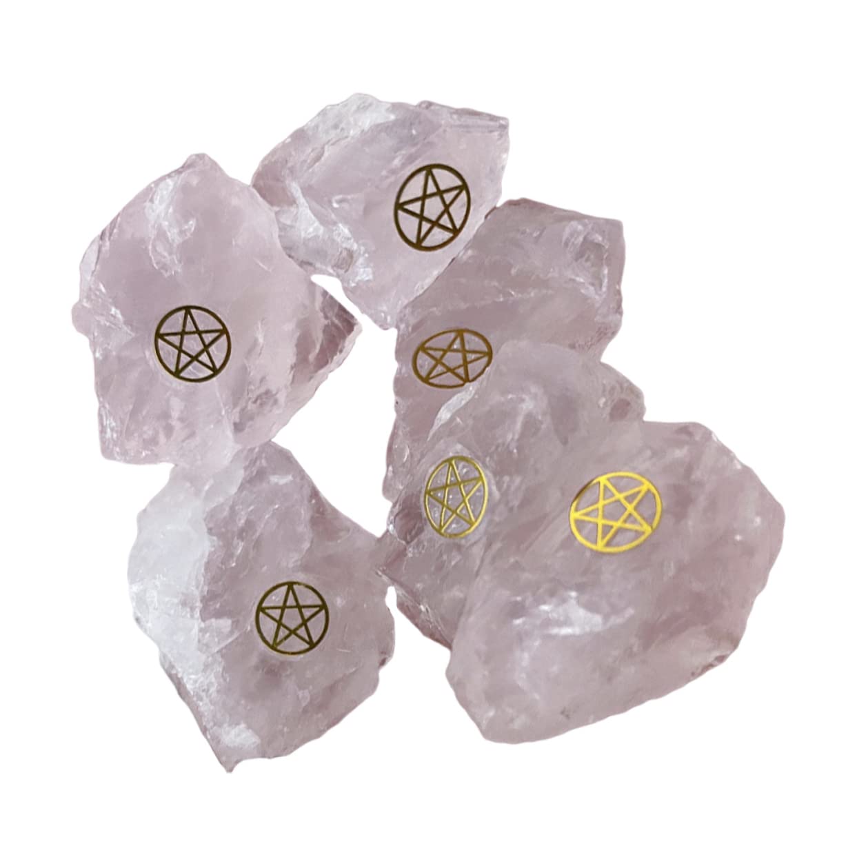 NOLITOY 6pcs Energy Crystal Ornaments House Decorations for Home Pentacle Crystal Rose Chakra Crystal Gemstones Chakra Chakra Crystal Stones Crystals Natural Meditation Stone