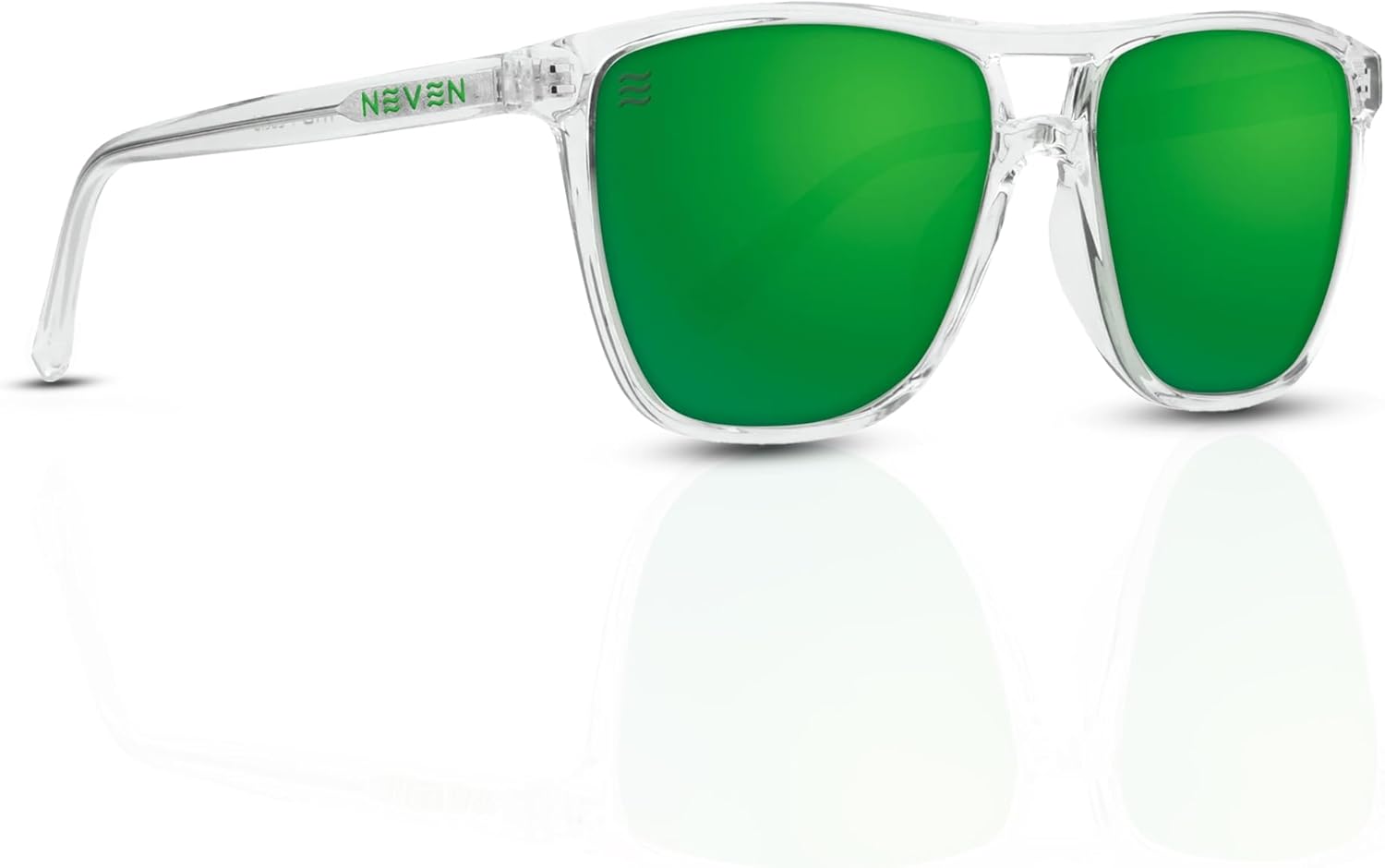 NEVEN IHB Men's Polarized Sunglasses - Modern Double Bridge Rectangle Sunglasses - Fashion Accessories for Aquatic Activities