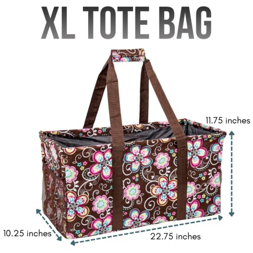 Image of Extra Large Utility Tote Bag - Oversized Collapsible Pool Beach Canvas Basket