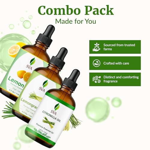 Combo Aceites Esenciales de Citronela, Hierba Limón y Limón 4 oz miniatura 4