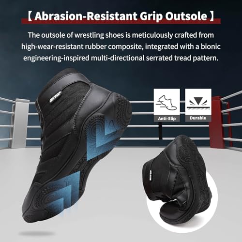 Wrestling Shoes Men Boxing Shoe for Mens Weightlifting Powerlifting Deadlift Squatting High Top Fitness Zero Drop4