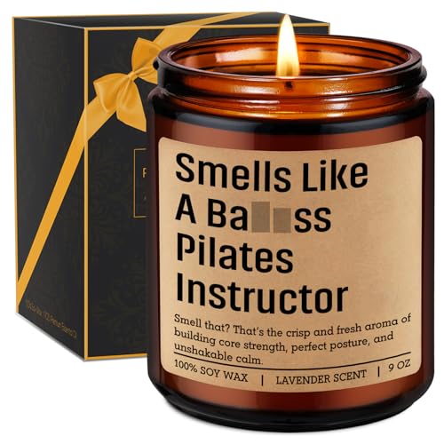 Miracu Candle Pilates Instructor Gifts Pilates Day Gifts for Women Men Funny Gym Workout Birthday Fathers Appreciation Thank You Idea for Reformer Fitness Teacher Lover Friend Mom Studio Decor