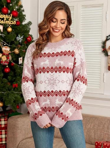 Image of ZAFUL Womens Oversized Sweaters 2025 Cable Knit Chunky Sweater Long Sleeve Crewneck Pullover Loose Outfits