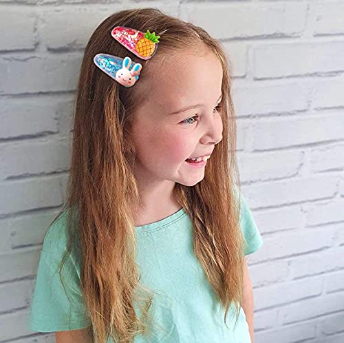ANNACREATIONS Sequins Snap Transparent Fruit Cartoon Animal Glitter Hair Clip Hair Accessories For Girls 20 count (Pack of 1) - Image 6