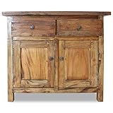 Tidyard Handmade Sideboard Storage 2 Drawers Cabinet with Shelf 2 Doors Entry Way Vintage Solid Recl