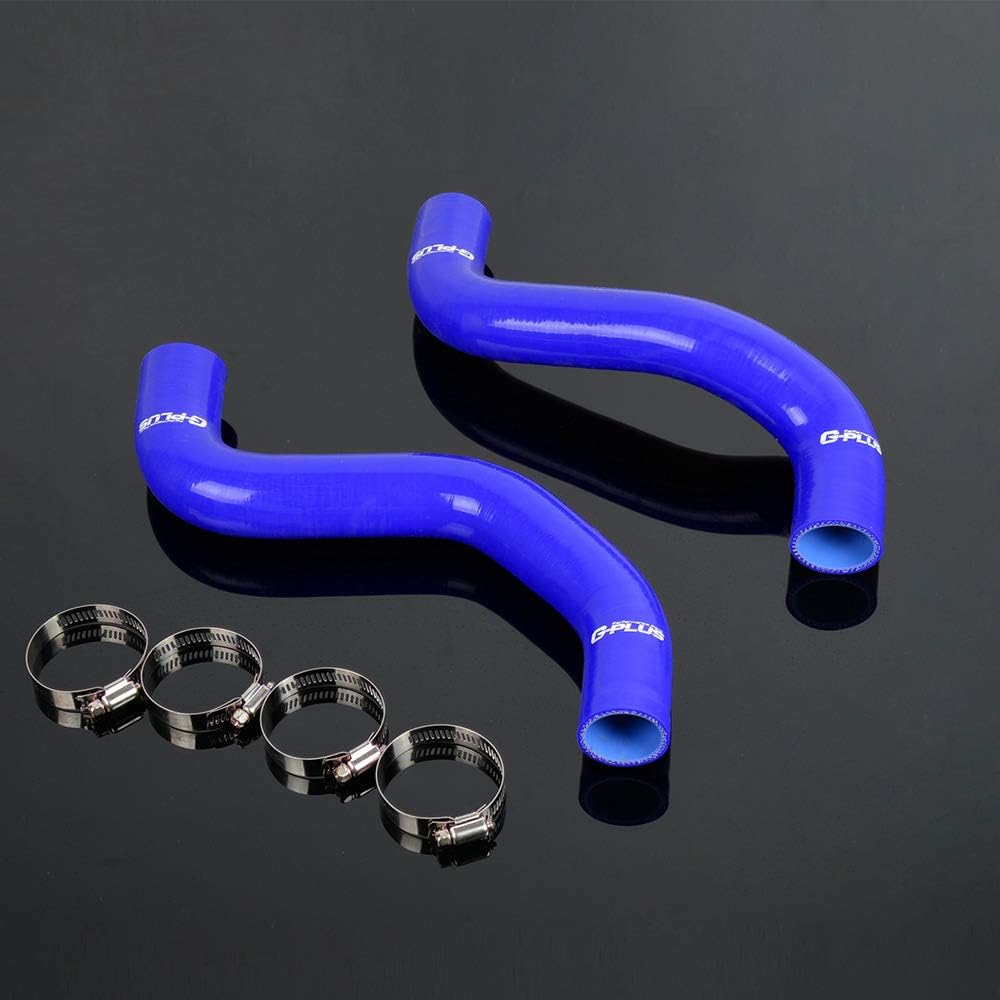 PIT66 Silicone Radiator Hose Kit,Compatible with 1996-2002 Toyota 4Runner 3.4L V6 Black with Clamps