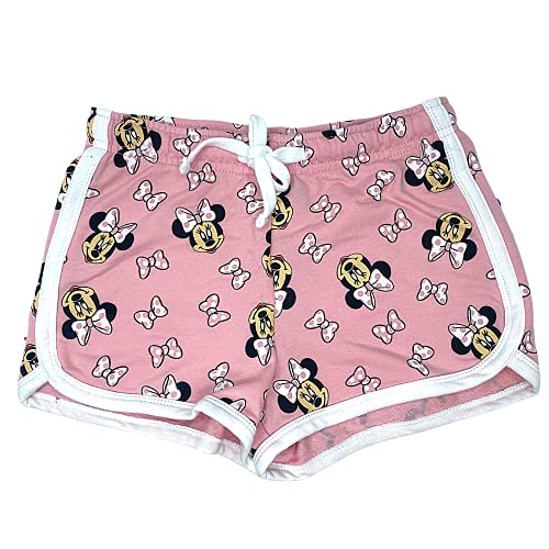 Short fille en coton rose Minnie Mouse aux détails de nœuds soignés