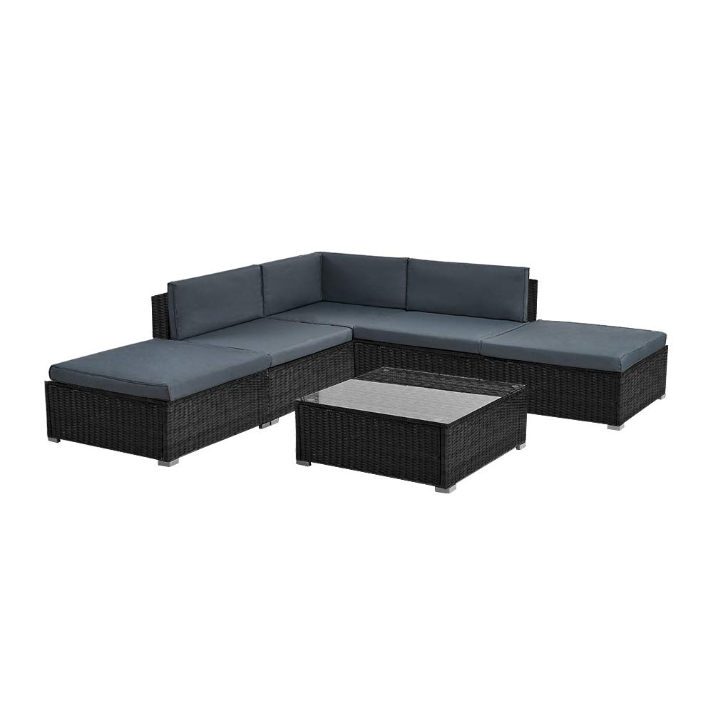 Buy Panana Rattan Garden Furniture Set 5Seat LShaped Corner Sofa