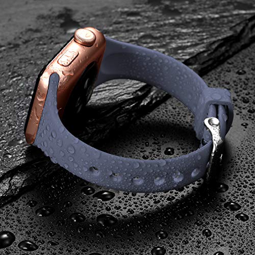 Image of Laffav Compatible with Apple Watch Bands for Women 40mm 38mm 41mm 44mm 42mm 45mm 46mm 49mm, Soft Silicone Narrow Slim Thin Sport Replacement Strap for iWatch Bands Series 11 10 9 8 7 6 5 4 3 SE3 /2 /1