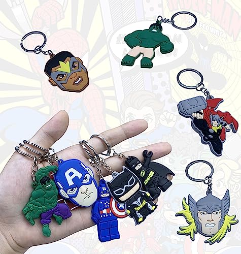 Huangqh 30Pcs Cartoon Keychains Key Goodie Bag Stuffer Christmas Gift Holiday Charms For Kids Birthday Party Favors School Carnival Reward Prizes Decoration Supplies #TOP3