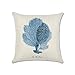 Baby Plum Ocean Park Cotton Linen Theme Decorative Pillow Cover 18