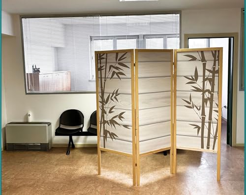 IRONDA DESIGN Separè Natural, Parete Divisoria in Legno e Cartone, 60-180 cm x 185 cm