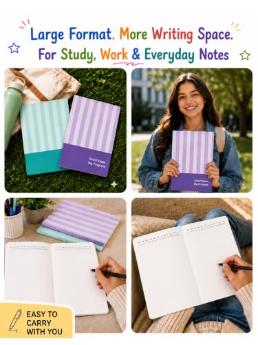 Image of DOODLE Notemate A4 Notebook Pack of 6 | 160 Pages Each | Smooth Paper | Minimal Design Notebooks for School, College, Office, Notes, Lists, Study & Everyday Writing