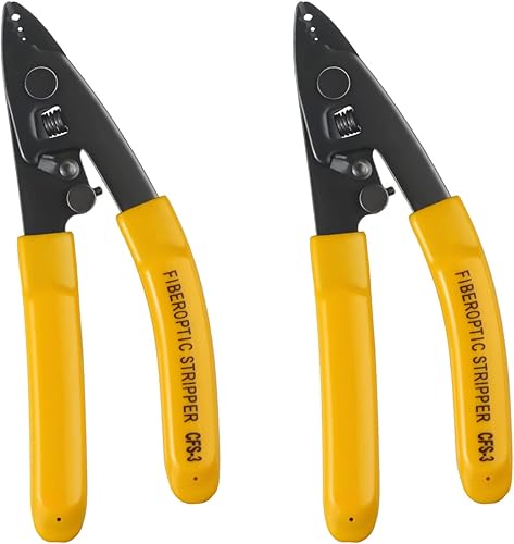 FYBOPTWU - 2 piezas CFS-3 pelador de fibra óptica de 3 puertos con mango de 6 pulgadas
