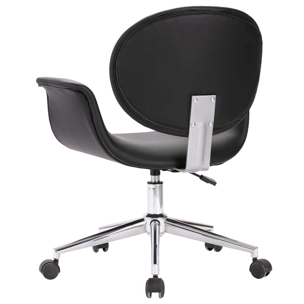 Sillas de cocina, mesa de comedor, sillas de comedor giratorias, 2 unidades, piel sintética negra para salón, cocina, dormitorio