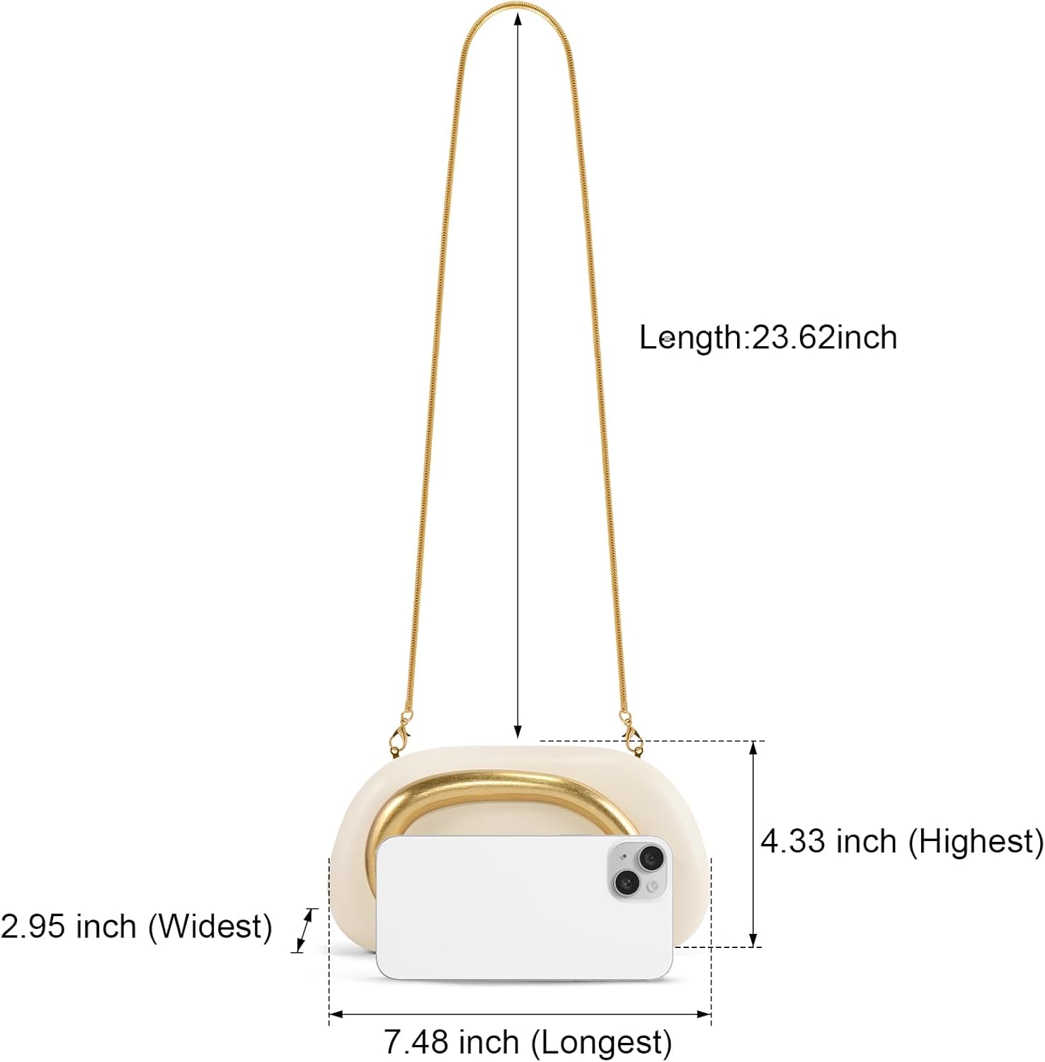 Clutch Purses for Women Formal, PU Leather/Marble Acrylic Evening Bags with Chain, Trendy Metal Handle Purses 2025 - Image 6