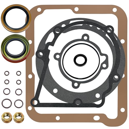 GOLKNHA Complete External Oil Seal Reseal Kit for Ford C4 / C-4 Automatic Transmission (1968–1986) – Duraprene Neoprene Coated Pan Gasket, Pump & Tail Seals, Servo/Lever Seals, O-Rings + Lock Nuts