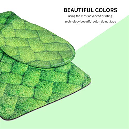 HUGS IDEA Frohe Weihnachten Badteppich-Set 3-teilig Weihnachtsfest Bälle Druck rot Badezimmer Teppich Konturmatte mit… – Bild 6