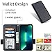 Jiajihua Phone Case Compatible with Huawei Pura 80 Pro/Pura 80 Pro Plus Flip Kickstand Magnetic Closure Card Slot Wallet Cover Black