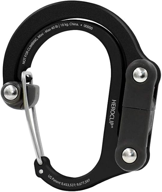 HEROCLIP Carabiner Clip with Swivel Hook (Mini) - Hang Anything, Anywhere