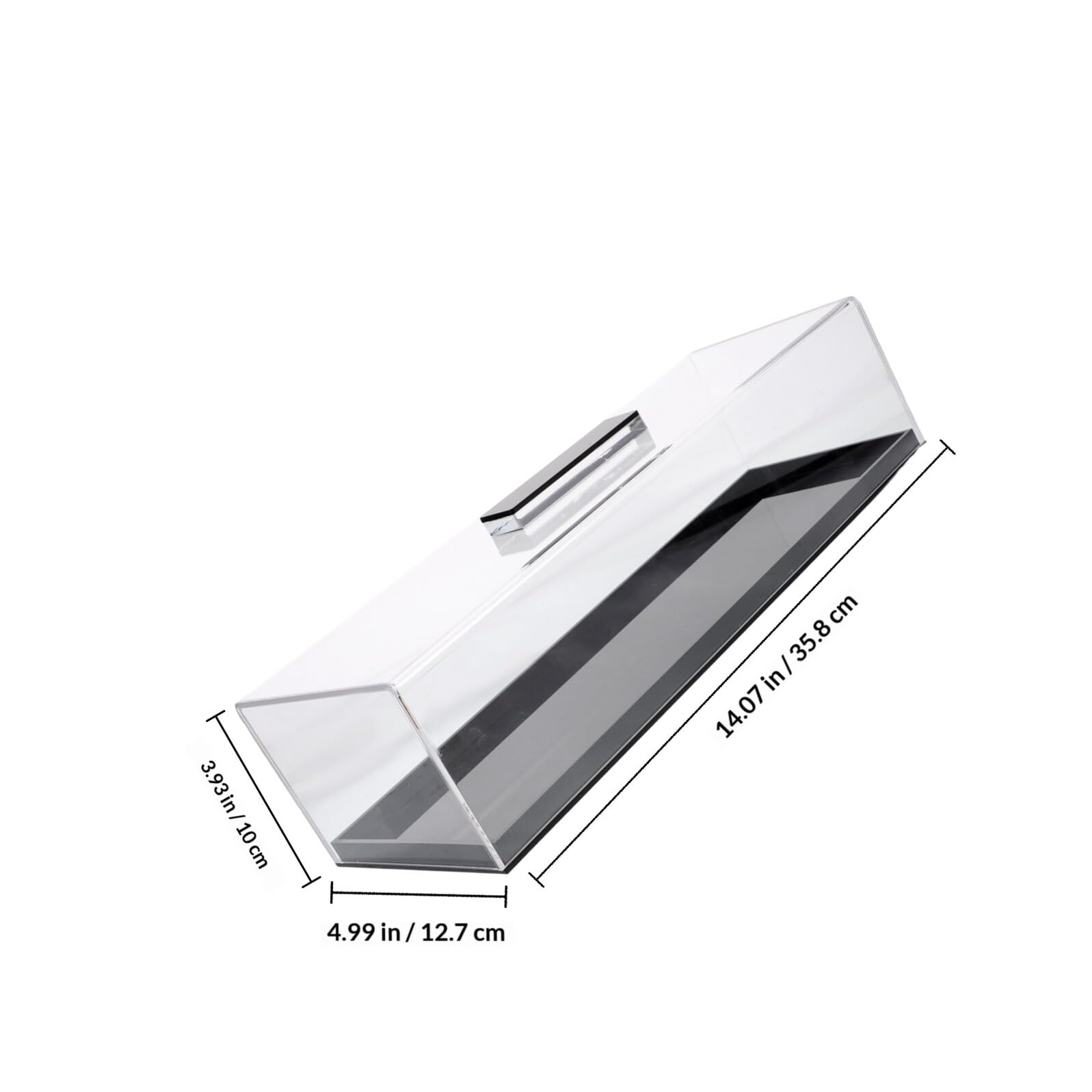 Soporte Rectangular Bandeja Elegante de Acrílico con Tapa para Tartas y Fácil de Limpiar, Adecuado para Almacenamiento y Presentación de Postres en Cocina
