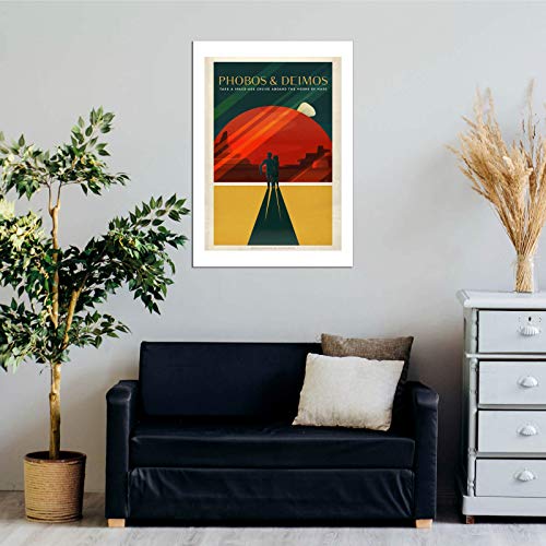 Impression d'art encadrée SpaceX Mars Phobos et Deimos Spiffing Prints XL - 2