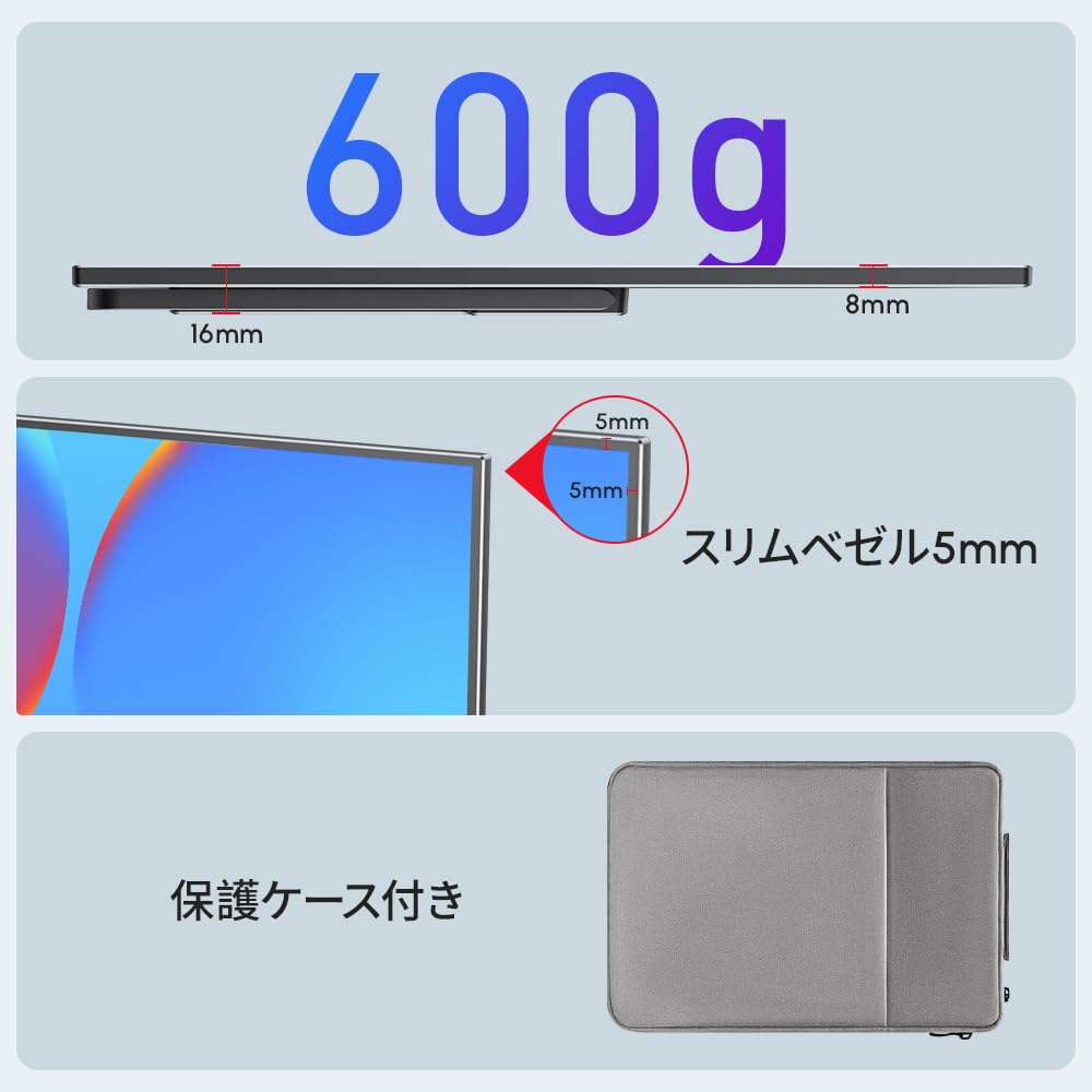 Amazon.co.jp: Upperizon モバイルモニター 13.3インチ 2K 16:10 WQXGA