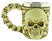 Tazza Teschio Cranio Scheletro 3D Ossa Ossario Acciaio Inox Resina Boccale Birra Idea Regalo Natale Compleanno Festa
