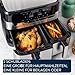 Jamie Oliver by Tefal Dual Drawer Heißluftfritteuse 8,3 L – Airfryer mit 2 Kammern & Grillfunktion, 8 Programme, Sync-Modus für gleichzeitiges Garen, fettarm frittieren & energiesparend EY90JDE1