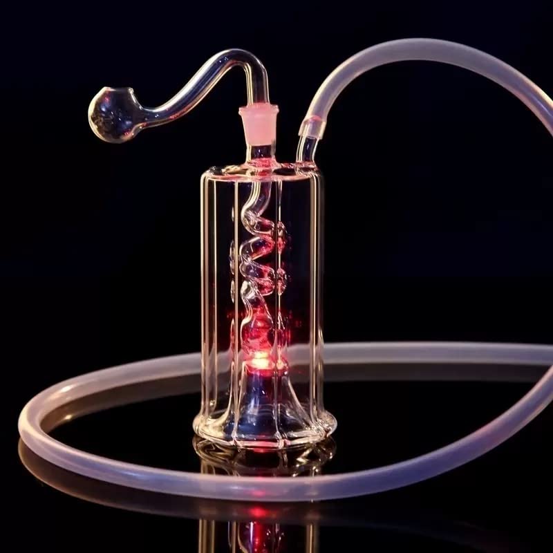 ParaCity LED Hookahs Set Ölbrenner Bubbler Wasserpfeifen Raucherpfeife Dab Oil Rig Glasbong 10mm Tabakschale – Bild 8