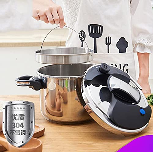 High-Pressure-Cooker-Explosion-Proof304-Stainless-Steel-Household-High-Pressure-Cooking-Pot-Suitable-for-Induction-Cooker-GasSilver-6L