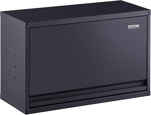 Miniatura 9 de VEVOR Armario de pared, gabinete de almacenamiento de metal para garaje, 20 pulgadas de alto, 120 libras, capacidad de estante montado en la pared