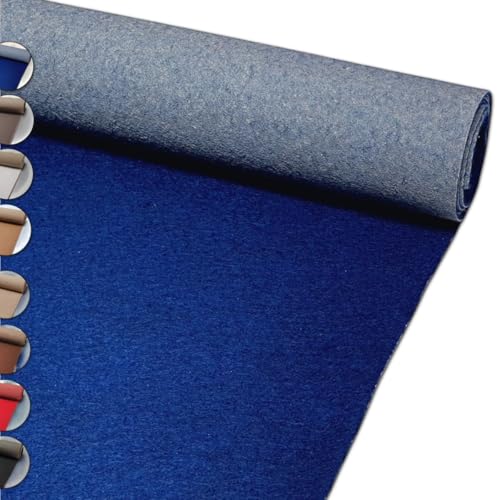 MadeInNature Moquette Événementielle Réutilisable et Robuste, Moquette Exposition et Stand classée Anti-Feu, Largeur 2 mètres, Couleur et Longueur au choix (Blauw, Longueur 400cm)