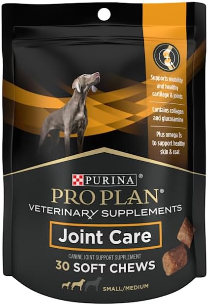 Purina Pro Plan Veterinary Diets Joint Health Mobility - Suplemento para articulaciones caninas de razas pequeñas para perros, 2.65 onzas, 30
