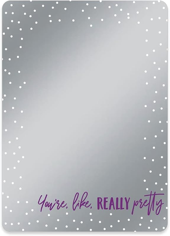 Espelho magnético retangular Canopy Street Really Pretty para armário, em acrílico, 12,7 x 17,78 cm