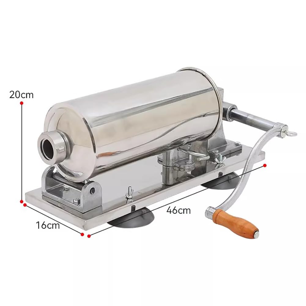 Relleno de salchichas de 4 litros con 4 tubos, máquina manual de carne para cocina y uso comercial, ideal para cocinar en casa y procesar carne