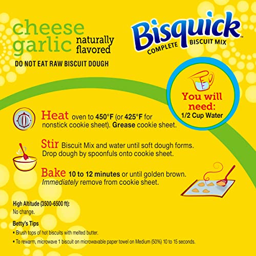 Betty Crocker Bisquick Complete Cheese Garlic Biscuit Mix, Just Add Water, 7.75 Oz. (Pack Of 9) #TOP4