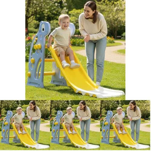 Image of Lifelong Cuppy Slide for Kids (2-4 Years) | Compact Indoor & Outdoor Baby | Durable Plastic & Rounded Edges Slide with Anti-Slip Steps | Stable Design & Easy Assembly Smooth Slider for Toddlers