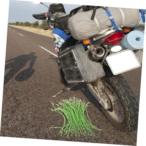 Mini sangles elastiques en latex vert : finis les bagages mal fixes en camping